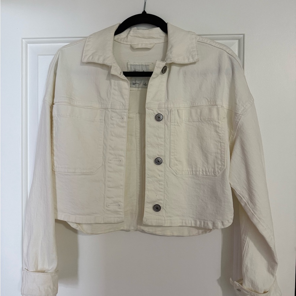 Women's Cream Denim Jacket